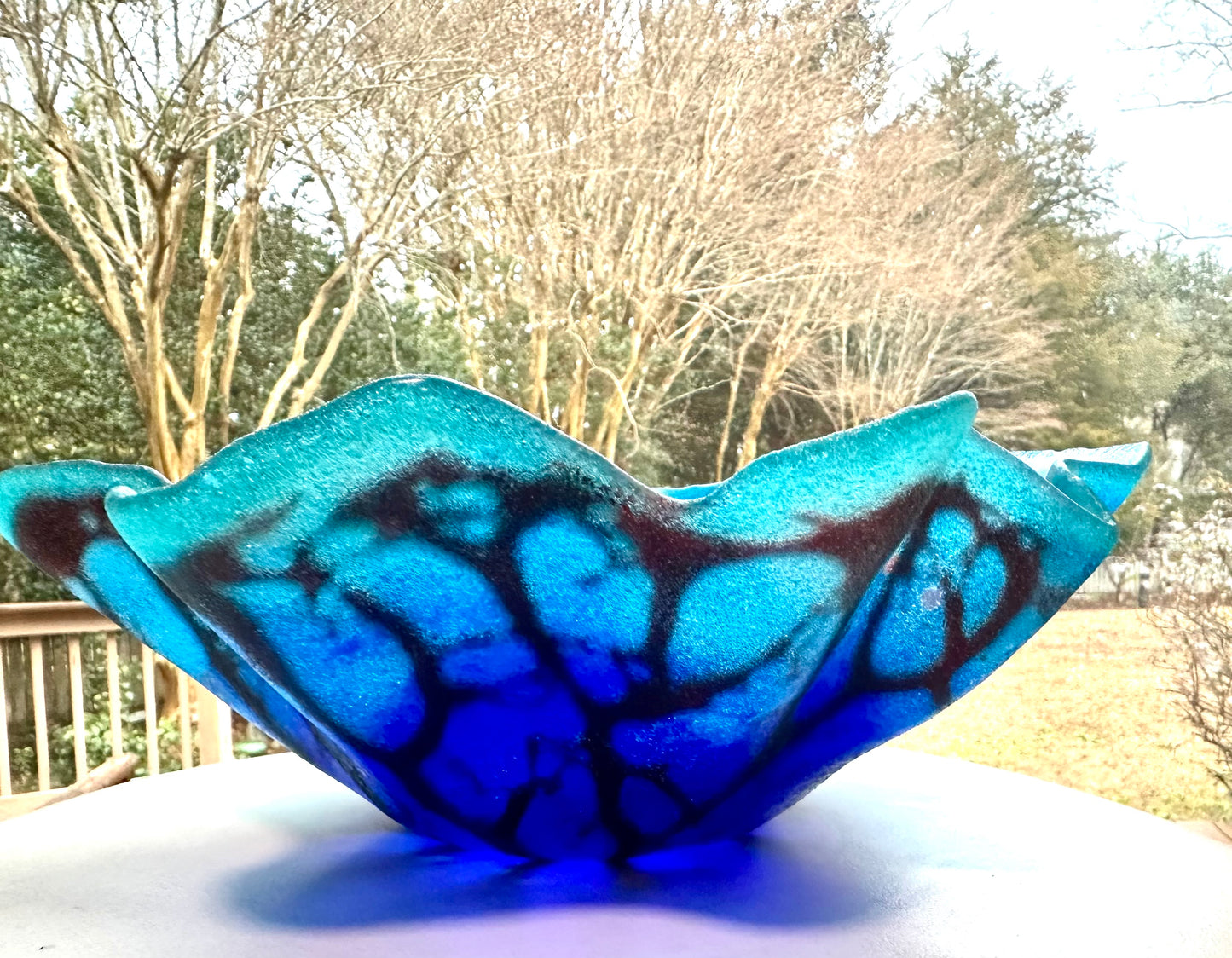 Red Vein Coral Bowl