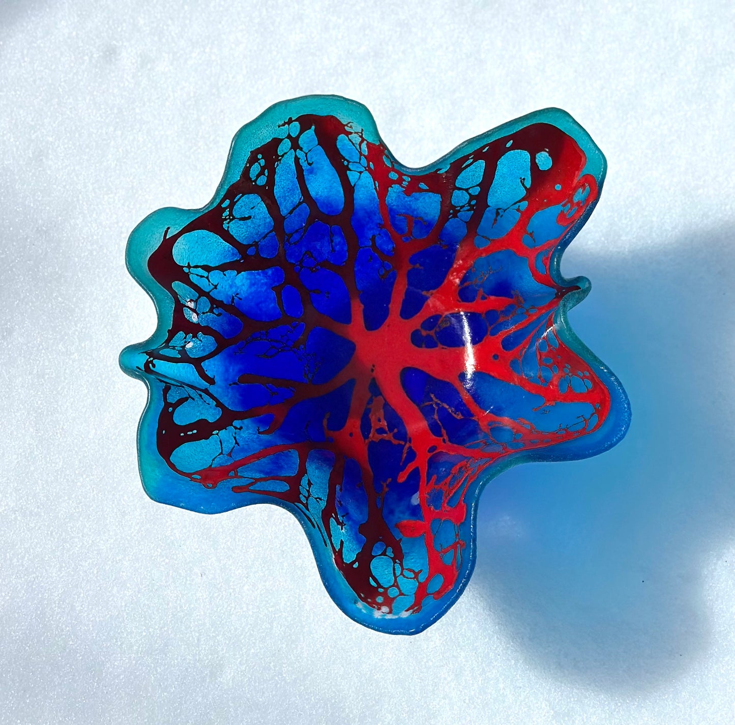 Red Vein Coral Bowl
