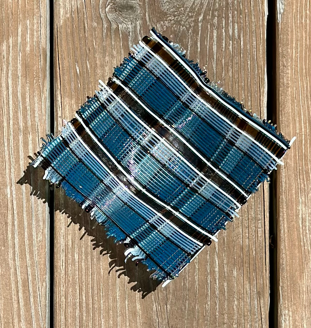 Steel Blue and Rose Brown Tartan