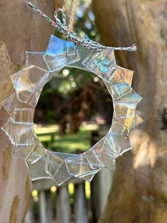 Clear Irid Wreath